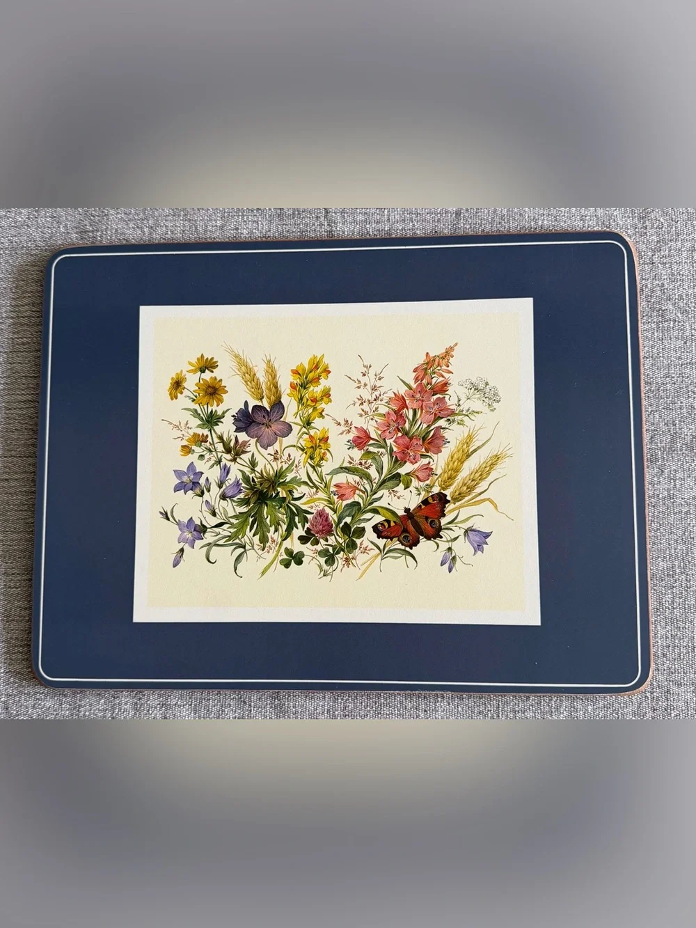 Set of Six Pimpernel English Butterfly Collection Cork-backed Placemats